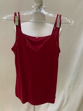 Women’s Red V-Neck Cami Tank Top